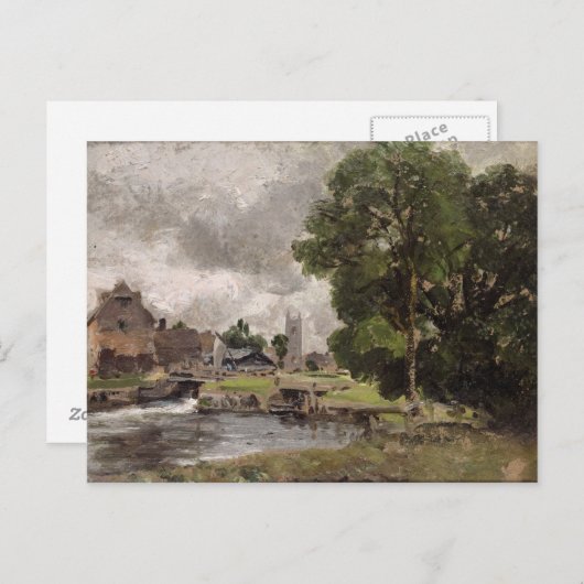 John Constable | Dedham Lock en Mill Briefkaart (Voorkant / Achterkant)