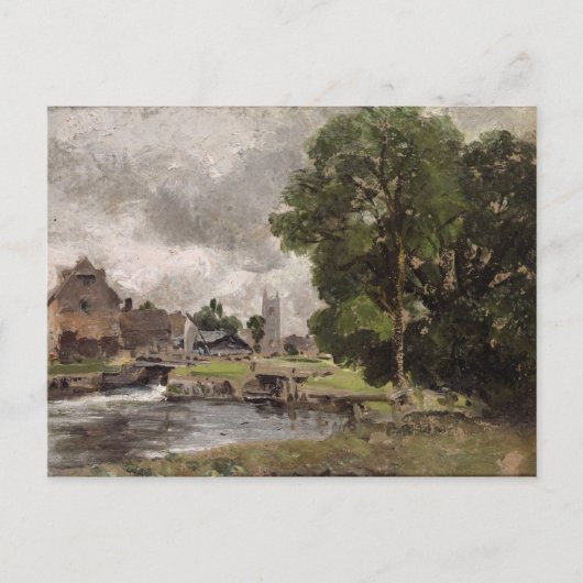 John Constable | Dedham Lock en Mill Briefkaart (Voorkant)