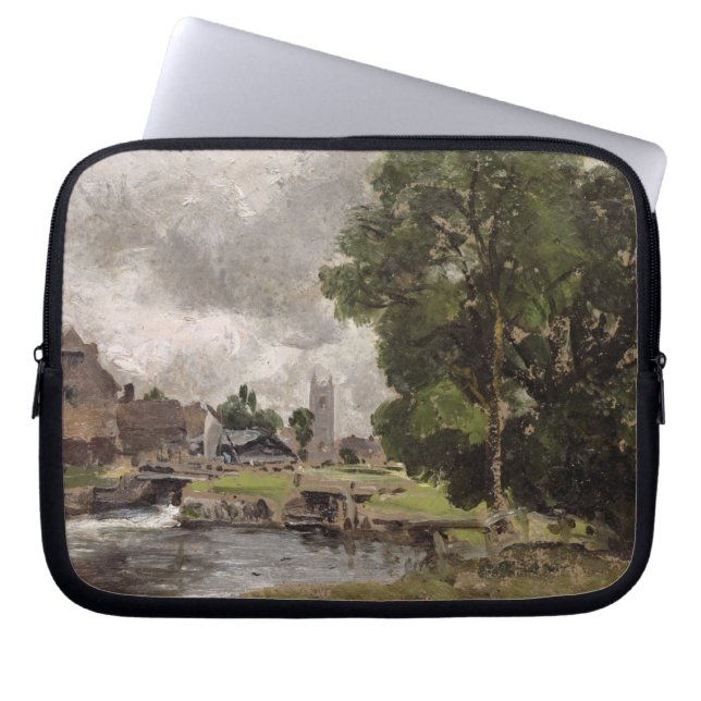 John Constable | Dedham Lock en Mill Laptop Sleeve (Voorkant)
