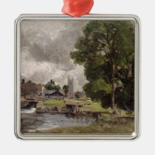 John Constable | Dedham Lock en Mill Metalen Ornament (Voorkant)