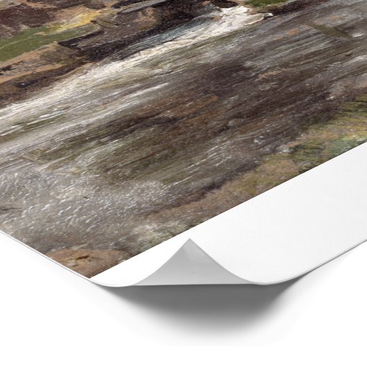 John Constable | Dedham Lock en Mill Poster (Hoek)