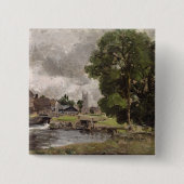 John Constable | Dedham Lock en Mill Vierkante Button 5,1 Cm (Voorkant)