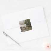 John Constable | Dedham Lock en Mill Vierkante Sticker (Envelop)
