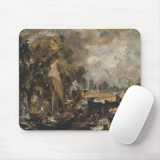 John Constable - Dedham Lock Muismat (Met muis)