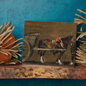 John Constable | Een Boerderij met twee paarden in Fotoplaat (Zijkant)