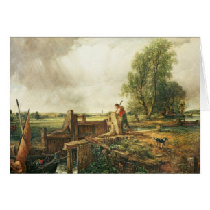 John Constable   Een boot die een slot passeert
