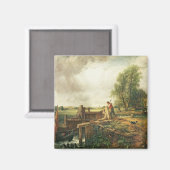 John Constable | Een boot die een slot passeert Magneet (Voorkant / Achterkant)