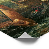 John Constable | Een boot die een slot passeert Poster (Hoek)