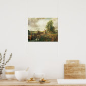 John Constable | Een boot die een slot passeert Poster (Keuken)