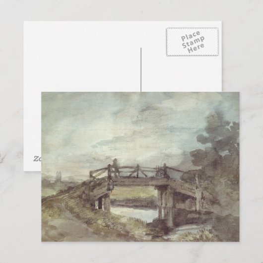 John Constable | Een brug over de Stour Briefkaart (Voorkant / Achterkant)