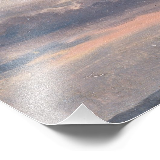 John Constable - Een Cloud Study, Sunset Foto Afdruk (Hoek)