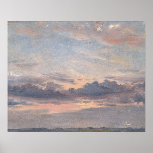 John Constable - Een Cloud Study, Sunset Poster (Voorkant)