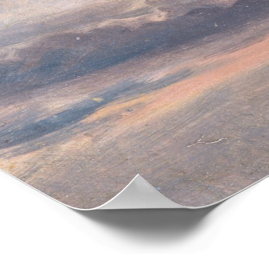 John Constable - Een Cloud Study, Sunset Poster (Hoek)