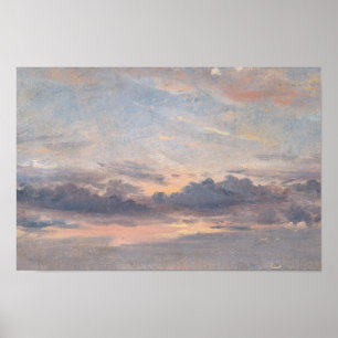 John Constable - Een Cloud Study, Sunset Poster