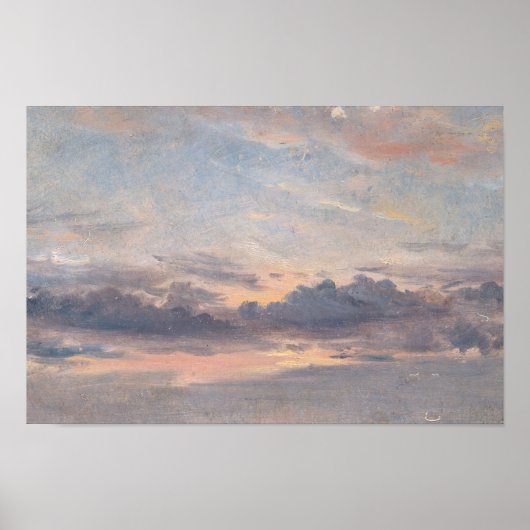 John Constable - Een Cloud Study, Sunset Poster (Voorkant)