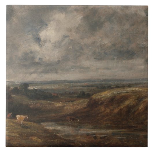 John Constable - Hampstead Heath Tegeltje (Voorkant)