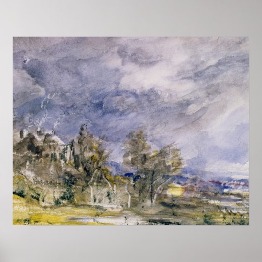 John Constable | Hampstead Heath van near Well Wa Poster (Voorkant)
