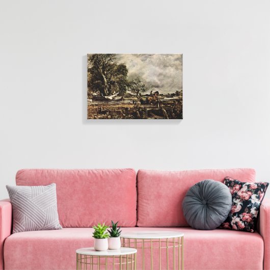 John Constable - Het springende paard Canvas Afdruk (Insitu (Woonkamer))