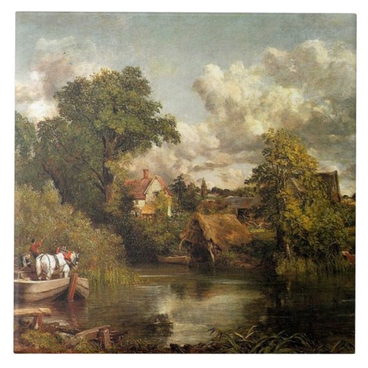 John Constable - Het Witte Paard, Tegeltje (Voorkant)