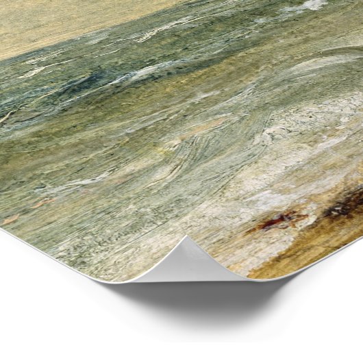 John Constable | Hove Beach, c.1824 (olie op papie Poster (Hoek)