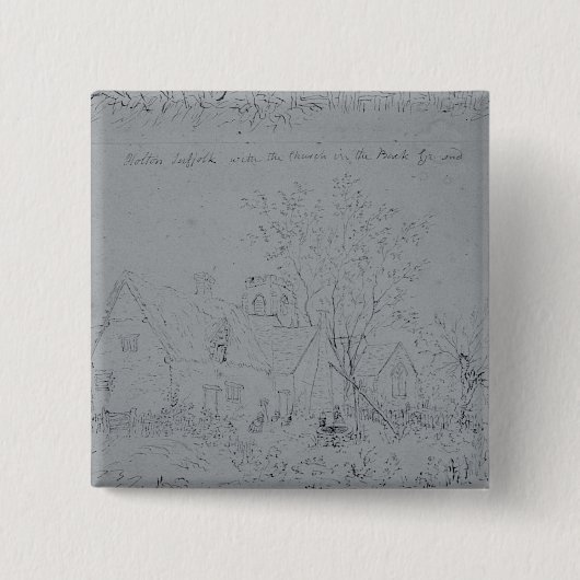 John Constable | Katoen in Holton Vierkante Button 5,1 Cm (Voorkant)
