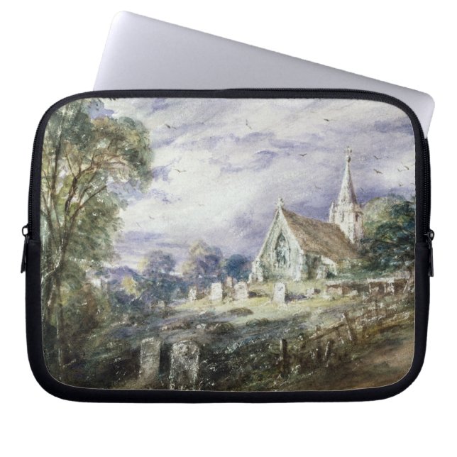 John Constable | Kerk Stoke Poges Laptop Sleeve (Voorkant)