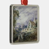 John Constable | Kerk Stoke Poges Metalen Ornament (Rechts)