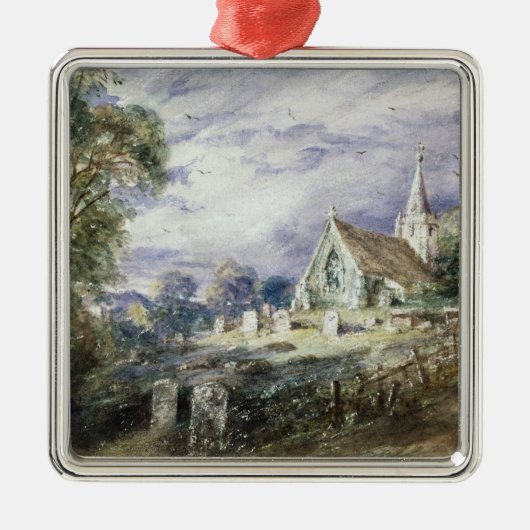 John Constable | Kerk Stoke Poges Metalen Ornament (Voorkant)