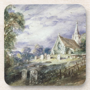 John Constable   Kerk Stoke Poges Onderzetter