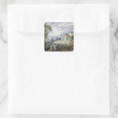 John Constable | Kerk Stoke Poges Vierkante Sticker (Tas)