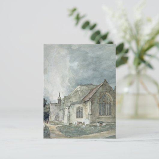 John Constable | Kerk van de Oost-Bergholt, c.1805 Briefkaart (Staand voorkant)