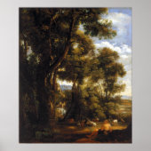 John Constable Landscape met Goatherd en Goats Poster (Voorkant)