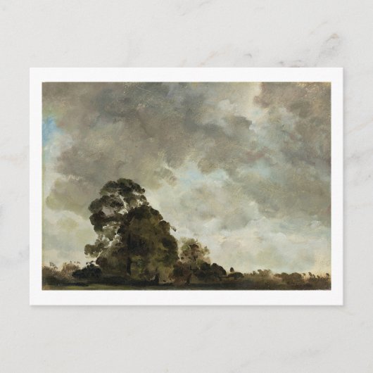 John Constable | Landschap in Hampstead, Boom en Briefkaart (Voorkant)