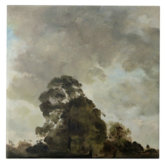 John Constable | Landschap in Hampstead, Boom en  Tegeltje (Voorkant)