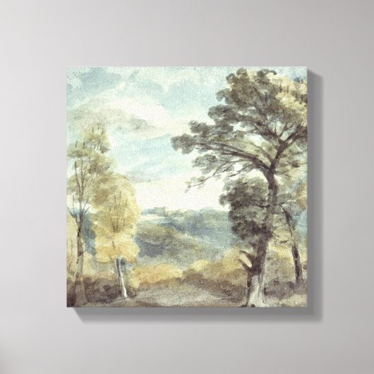John Constable | Landschap met bomen en Pakistan Canvas Afdruk (Voorkant)