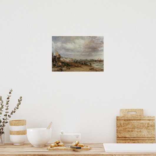 John Constable | Mariene parade en oude kettingpie Poster (Keuken)