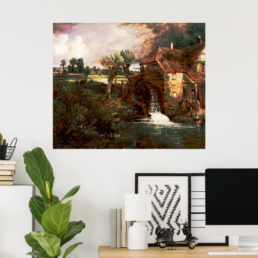 John Constable - Parham Mill (Gewijzigd) Poster (Thuiskantoor)