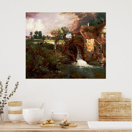 John Constable - Parham Mill (Gewijzigd) Poster (Keuken)