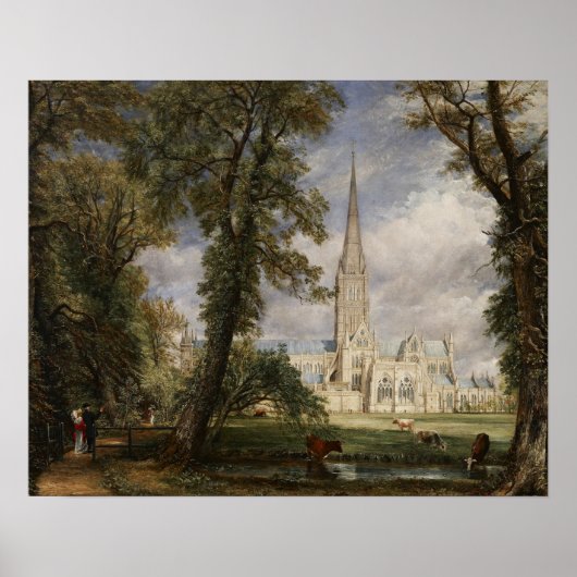 John Constable - Salisbury Cathedraal Poster (Voorkant)