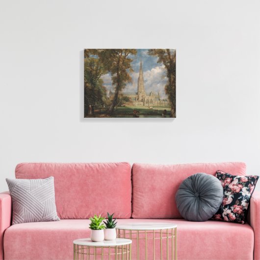 John Constable | Salisbury Cathedraal van de Berg Canvas Afdruk (Insitu (Woonkamer))