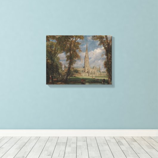 John Constable | Salisbury Cathedraal van de Berg Canvas Afdruk (Insitu (Houten vloer))