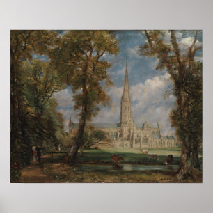 John Constable   Salisbury Cathedraal van de Berg Poster