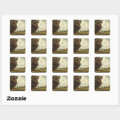 John Constable | Salisbury Cathedral van Neder Ma Vierkante Sticker (Vel)