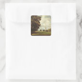John Constable | Salisbury Cathedral van Neder Ma Vierkante Sticker (Tas)