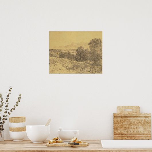 John Constable | Schets voor het schilderen Poster (Keuken)