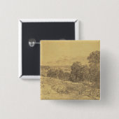 John Constable | Schets voor het schilderen  Vierkante Button 5,1 Cm (Voorkant /achterkant)