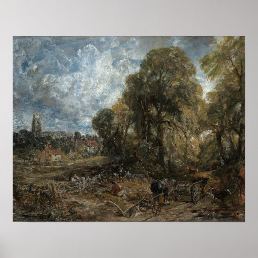 John Constable - Stoke-by-Nayland Poster (Voorkant)