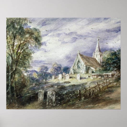 John Constable | Stoke Poges Church Poster (Voorkant)