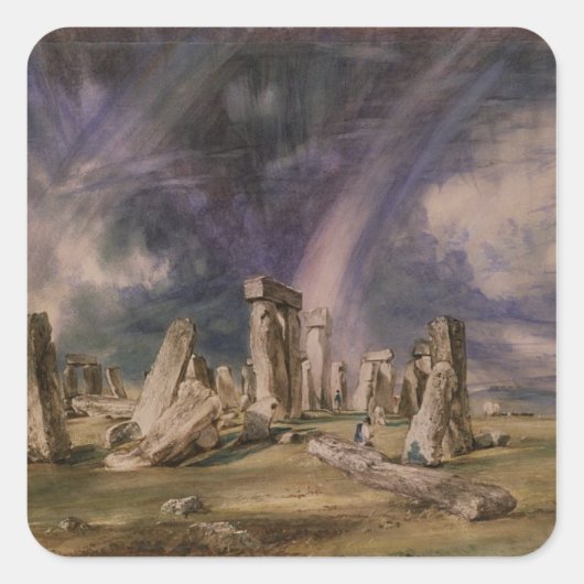 John Constable | Stonehenge, 1835 Vierkante Sticker (Voorkant)