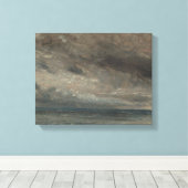 John Constable - Stormy Zee, Brighton Canvas Afdruk (Insitu (Houten vloer))